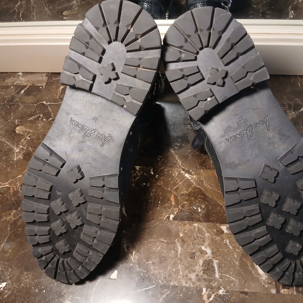 Sam Edelman Black Combat Boots with Silver Studs - Picture 9 of 11